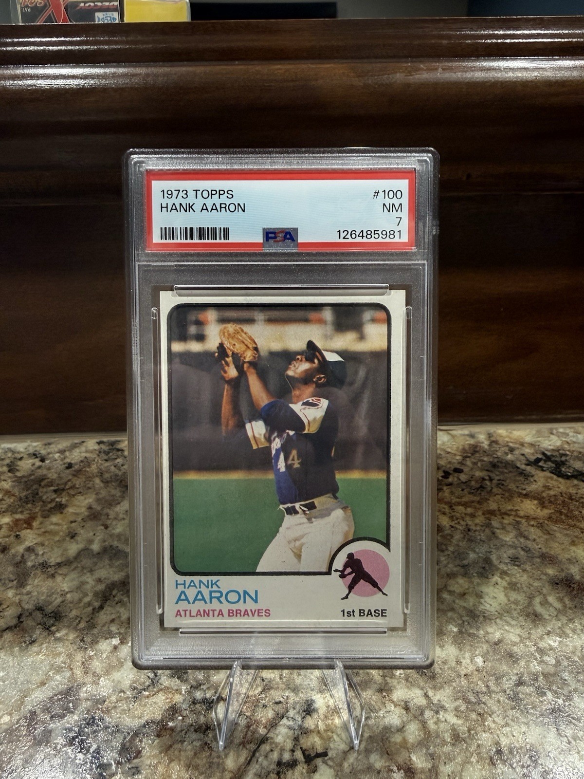 1973 Topps Baseball Hank Aaron #100 PSA 7