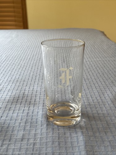 Vintage Set Of 4 Highball Cocktail Glasses Initial Glass Set - The Letter F - Picture 6 of 9