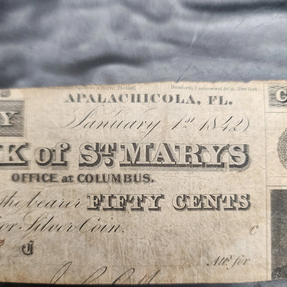 Apalachicola FL Bank of St Marys 50c/Mechanics Savings on Back 🌴 - Image 3 of 4