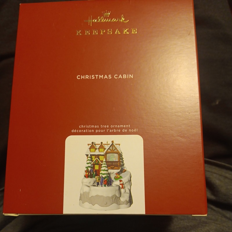 Hallmark Keepsake Christmas Cabin Magic Light Sound Motion Ornament