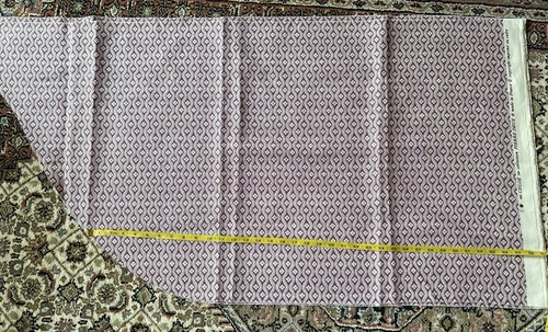 2X Vintage French Vining Floral Cotton Fabric Remnant #1~Dk Lavender~Pierre Deux - Picture 4 of 9