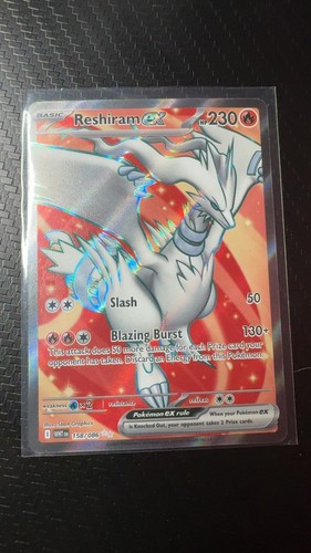 Reshiram ex 158/086 Holo Ultra Rare White Flare Pokemon Near Mint