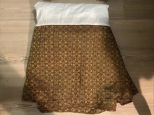 Croscill Galleria King Bedskirt Brown Silver Gold 15" Drop Split Corner