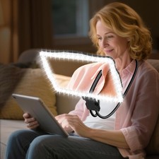 Large 10X Rechargeable Magnifying Glass For Reading Light Hands Free