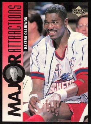 1995-96 Upper Deck #343 Hakeem Olajuwon / Corbin Bernsen