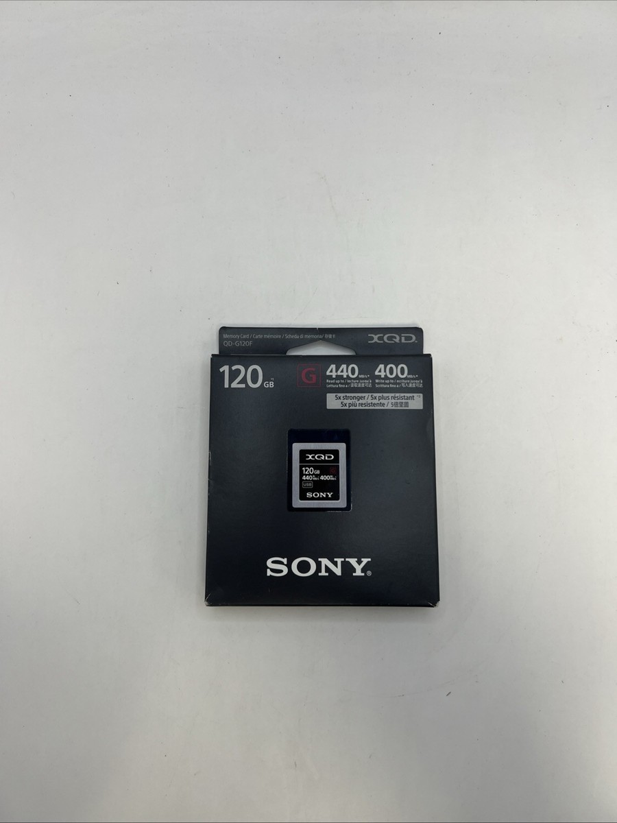 Sony Memory Card XQD G Series 120gb 440mb/s Read 400mb/s (QDG120F