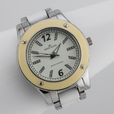 Anne Klein 10/9181 Two-Tone Quartz Analog Women's Watch Sz. 5 1/2'' New Battery