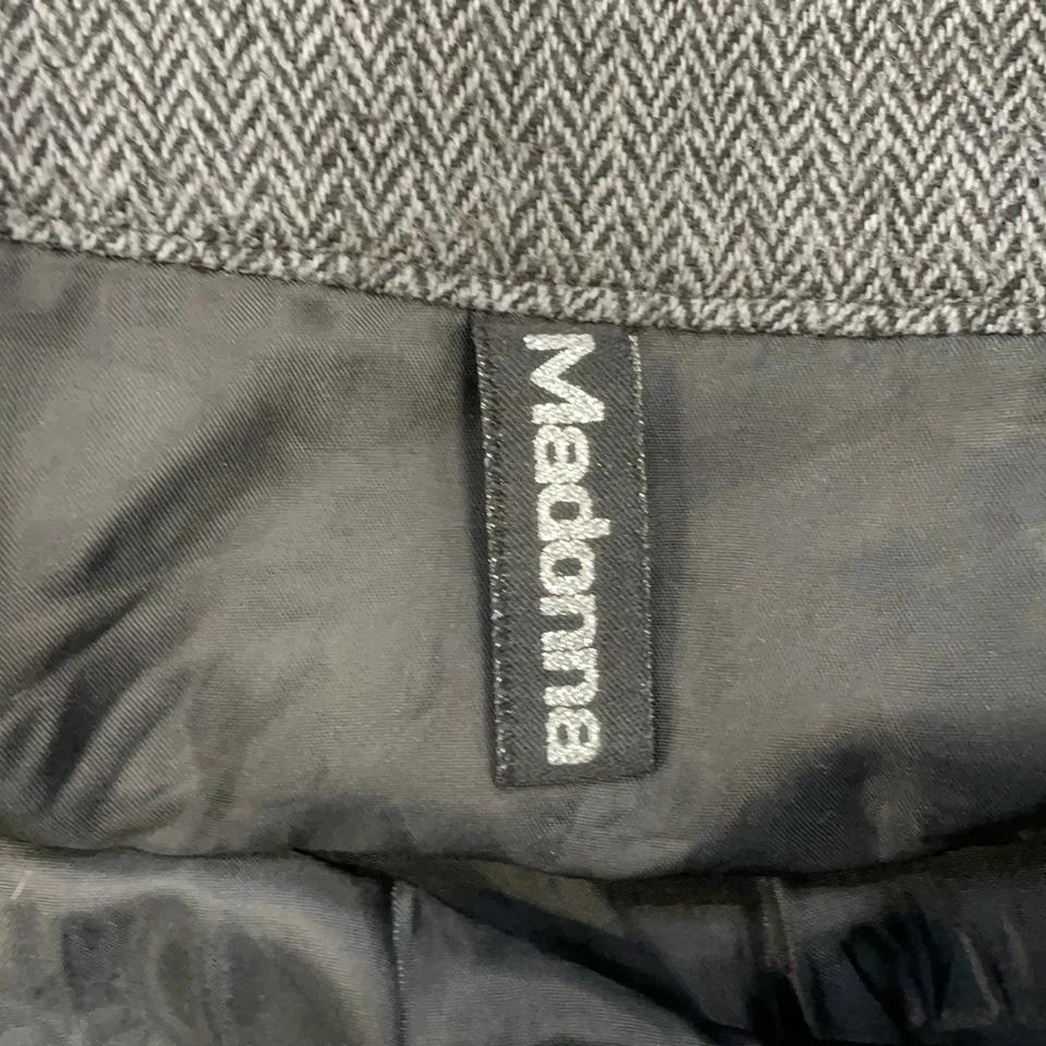 Madonna, Rock, Größe: S, Grau, Polyester/Wolle, Fischgräte, Tweed, Damen #Ht0 - Bild 3 von 4