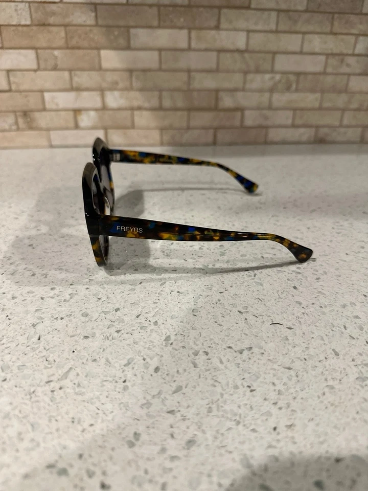 STELLA ACETATE OCTAGONAL SUNGLASSES - BLUE TORTOISE - Image 3 of 4