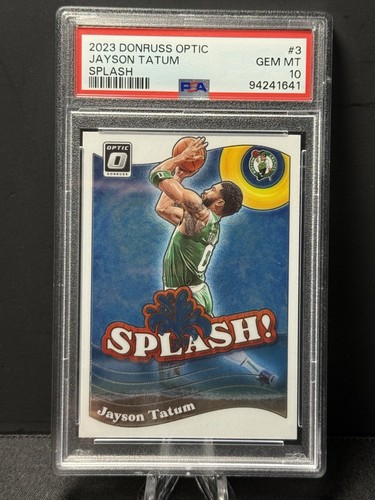 2023 Donruss Optic Jayson Tatum #3 SPLASH PSA 10 GEM MT Celtics