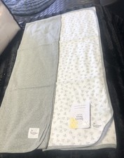 Burt's Bees Baby Infant 2-Pack Heather Gray/Bees Receiving Blankets