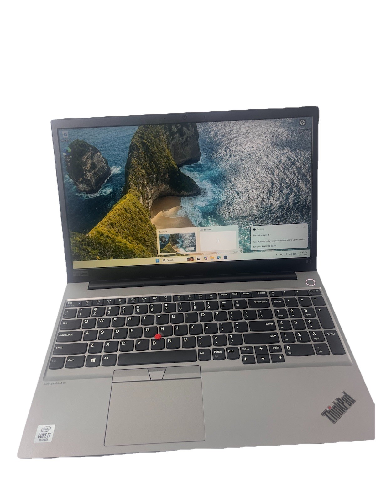 Lenovo ThinkPad E15, 15.6-Inch Laptop, with Intel Core i7 10th Gen., 256 GB SSD (Solid State Drive), Windows 11 Pro