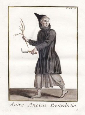 Benediktiner Benedictines Order Orden Tracht costumes engraving 1790