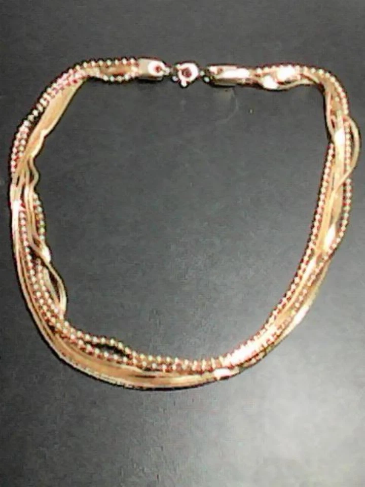 Collier ras de cou 6 rangs fins plaqué or - Photo 2/4