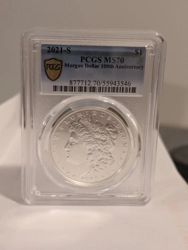 2021 S Morgan Silver Dollar $1 100th Anniversary PCGS MS 70