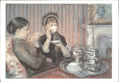 Mary Cassatt Five O'Clock Tee Kunst Postkarte Museum of Fine Arts Boston 1980er