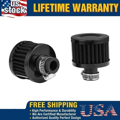 2x Se adapta a filtro de admisión de aire frío de 12 mm turbo ventilación cárter coche respirador válvula cala! - Imagen 4 de 16
