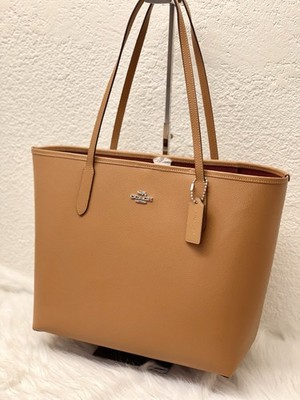 NWT COACH CR111 Large Leather City Tote in Light Saddle $398.00 | eBay