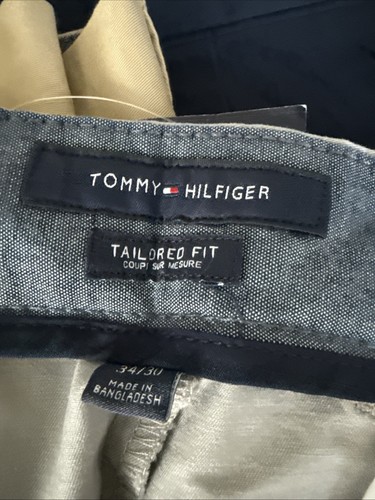 3 X Tommy Hilfiger Men's Tailored Fit Straight Regular Cotton Chino Pants - Picture 5 of 24