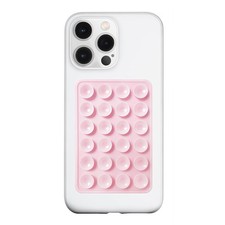 LvShuLiangPin Silicone Suction Phone Case Mount, Silicon Adhesive Light Pink