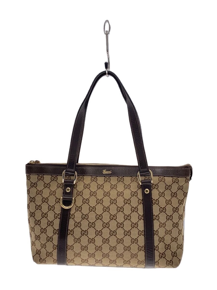 GUCCI GG Canvas Brown Tote Bag