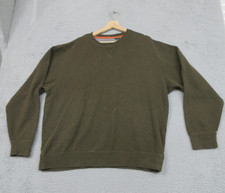 Orvis Sweatshirt Mens XL Green Crewneck Cotton Pullover Knit Casual Outdoors