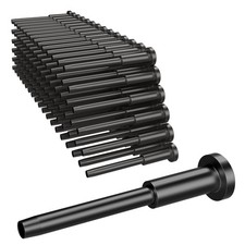 BLIKA 100 Pack 1/8" Black Stainless Steel Invisible Receiver and 1/8", black