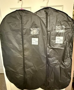 Set Of 2 Saks Fifth Avenue Hanging Suit Clothes Dust Bag Zip Waterproof Used
