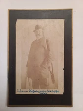 Antique Cabinet Photo Antique Photo Hunter Johann Hafner, Grandfather - Circa 1900