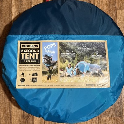 Decathlon Quechua 2 Second Pop-Up Camping Tent Two Person Instant Open