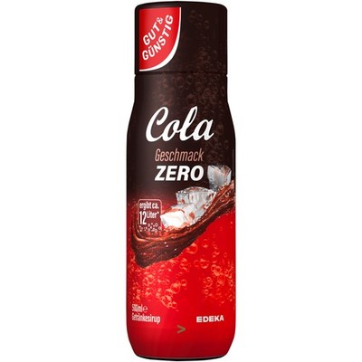 Gut & Günstig Cola Zero Getränkesirup für Wassersprudler 500ml Flasche