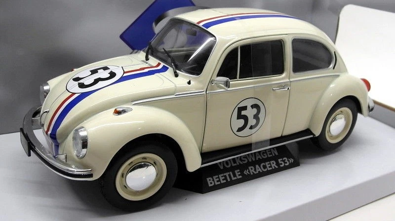 Solido 1/18 Scale Diecast - S1800505 VW Beetle Race #53 Herbie White Model Car - Image 2 of 4