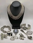 Vintage to Now Silvertone Costume Jewelry Lot