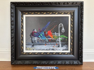 Kre8 Day Dream UNIQUE Acrylic Painting on Giclee On Canvas Mixed Media Original
