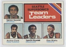 1975-76 Topps Team Leaders Spencer Haywood Archie Clark Slick Watts #132 HOF 2u3