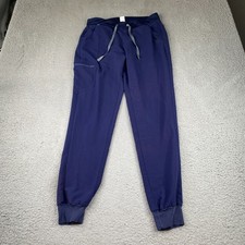 Figs Zamora Jogger Scrub Pant Womens Medium Tall MT Blue Stretch Medical Nursing