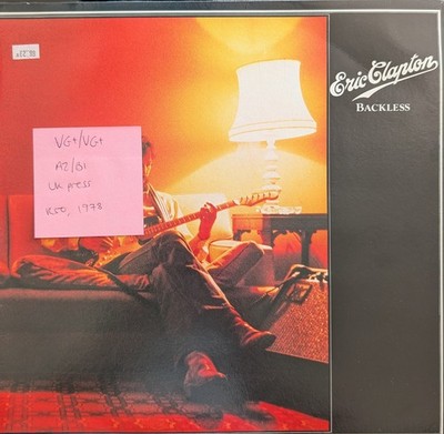 Eric Clapton Backless Vinyl Record VG+/VG+ RSD5001 1978