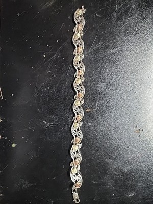 7 Inch Silver And Gold Braclet