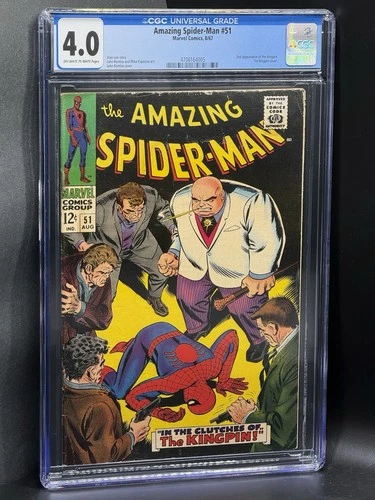Amazing Spider-Man #51 CGC 4.0 Silver-Age (1967) 2nd App. Kingpin Romita Cover.