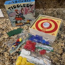 Vintage 1939 Tiddledy Winks Game Milton Bradley Complete Vintage Made In USA