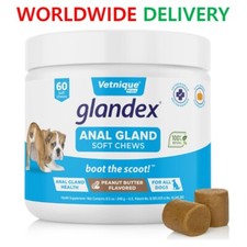 Glandex Anal Gland Supplement Peanut Butter Chews, 60ct