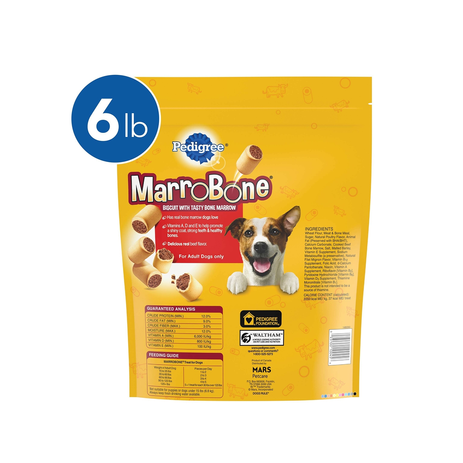 Pedigree Marrobone Meaty Dogs Treats Biscuits Bone Marrow Beef Flavor 6