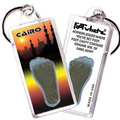 Cairo, Egypt FootWhere  Souvenir Keychain. Made in USA