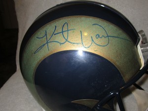 kurt warner autographed football