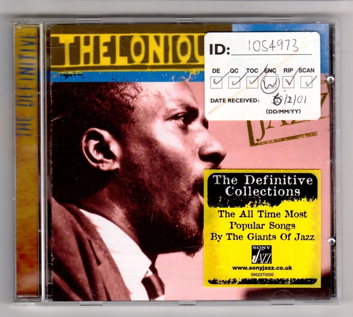 (HA222) Thelonious Monk, Ken Burns Jazz - 2000 CD