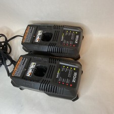 Lot of 2 Ryobi ONE P118 18V NiCd Lithium Ion Battery Chargers Pre Owned