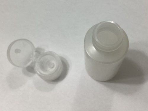 1 oz Natural Plastic Cylinders with Natural Ribbed Snap Caps - qty 48 - Picture 2 of 6
