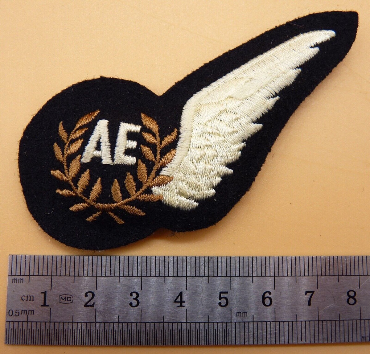 WWII Royal Air Force Air Gunner Wing Brevet Badge Patch in RAF Wings and Brevets