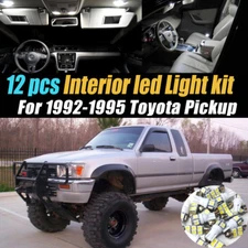 12Pc Super White Car Interior LED Light Bulb Kit for 1992-1995 Toyota Pickup