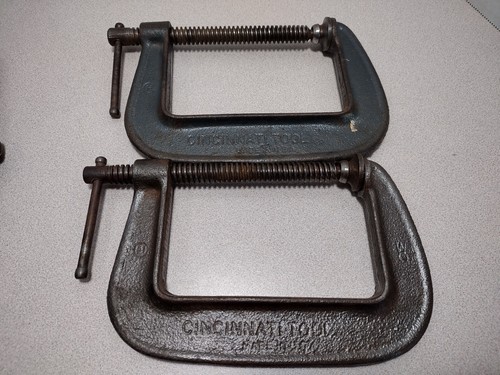 Vtg 5 Cincinnati Tool 4” C-clamps 2- Hargrave No 412, 2- No. 55, 1-No. 540 (127) - Bild 11 von 15
